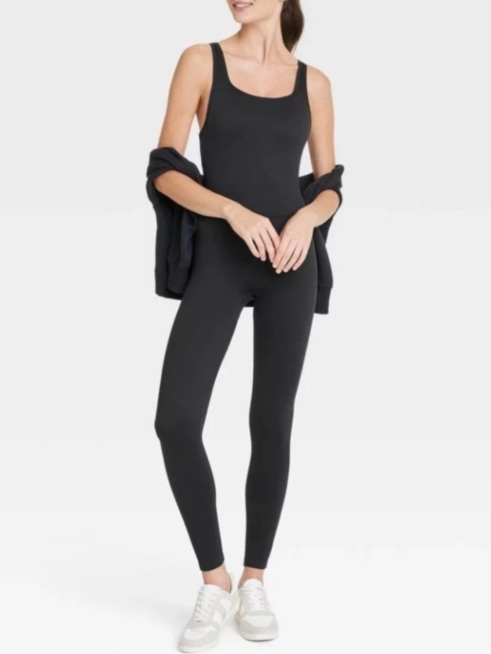 Joylab Black Criss Cross Back Active Jumpsuit